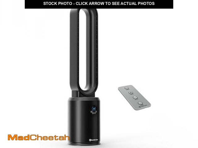 Lot 74-12173624 - Comfort Zone 40  Bladeless Tower Fan with Remote Control  9H Timer  Black - UNUSED