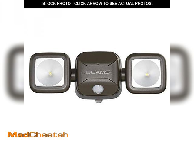 Lot 74-12137510 - Beams MB3000 High Performance 500 Lumen Wireless Battery Powered Motion Sensing LED Dual Head Securi...