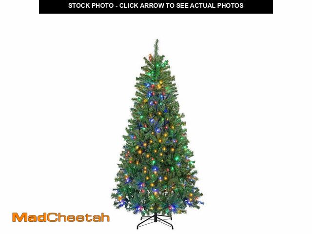 Lot 74-12892183 - MCQ 4.5FT Prelit Artificial Christmas Tree, Realistic Spruce Design, Premium Multicolor LED Lights -...