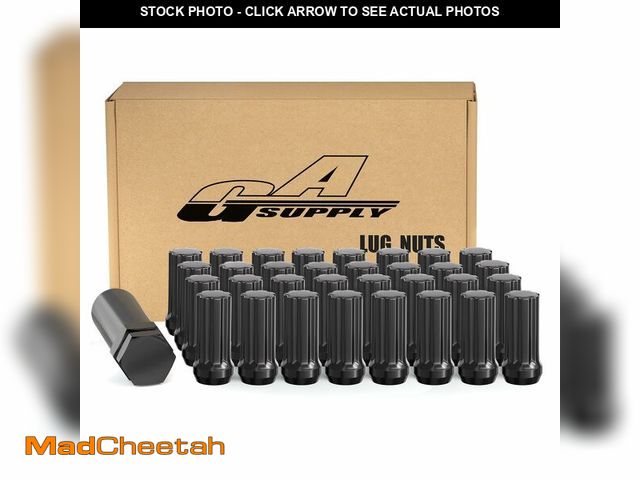 Lot 74-14267481 - GAsupply 14x2 Lug Nuts Black, 32pcs M14x2.0 Spline Lug Nuts Closed End Drive Tuner Acorn, 2" 50mm Ta...