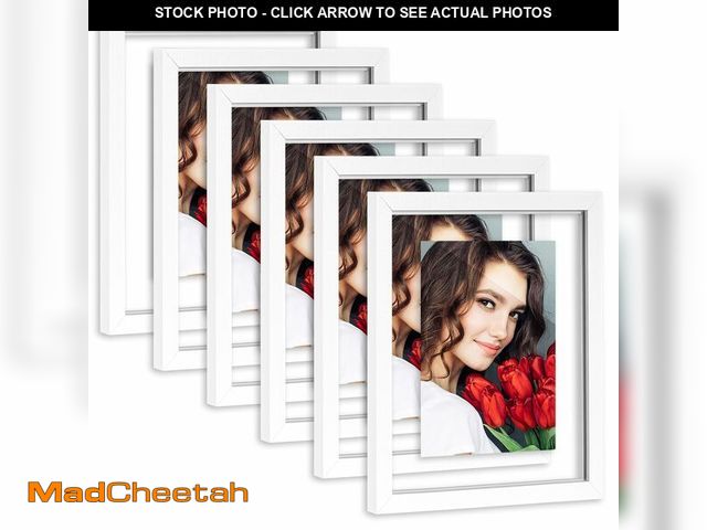 Lot 74-13545138 - LBECUA Floating Picture Frames Set of 6, 8x10 Floating Frame with Double Glass for 4x6, 5x7 or Full ...