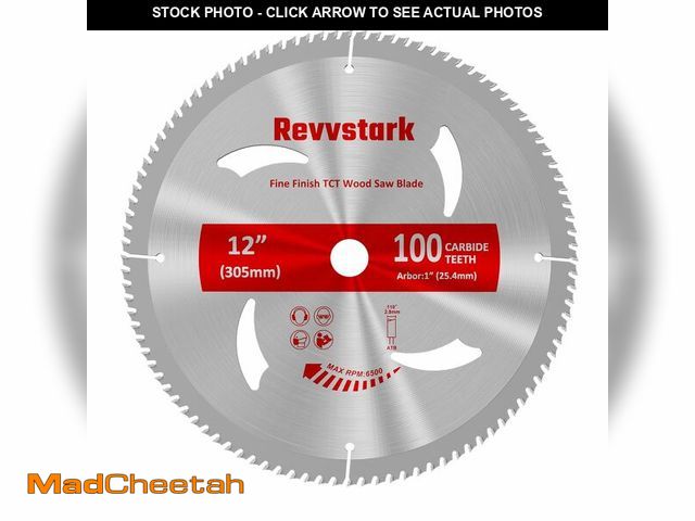 Lot 74-14339004 - Revvstark 12 Inch 100 Tooth, Carbide Tipped Teeth, TCT Saw Blades for Cutting Various Wood, Plastic ...