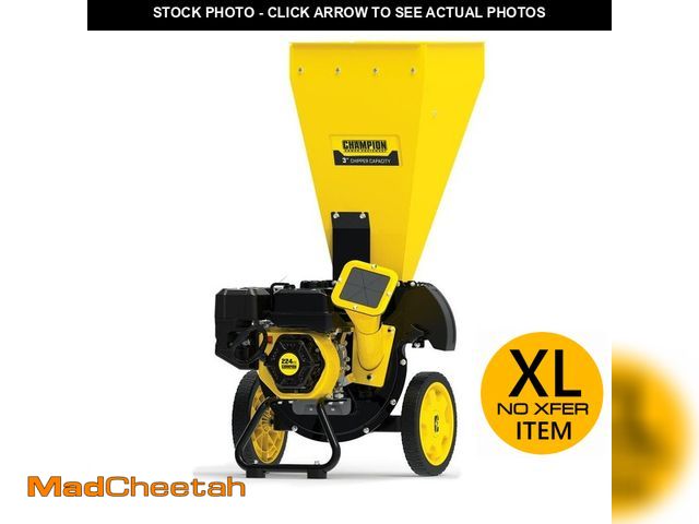 Lot 74-12797814 - Champion Power Equipment 3 in. Dia 224 cc 2-in-1 Upright Gas Powered Wood Chipper Shredder - USED