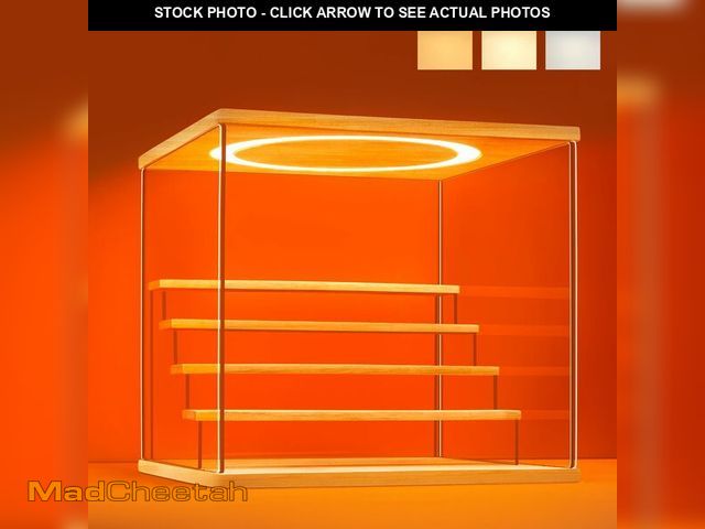 Lot 74-14333279 - DORYBEN Acrylic Display Case with Adjustable LED Light, 5 Tier Clear Display Box Dustproof Showcase ...