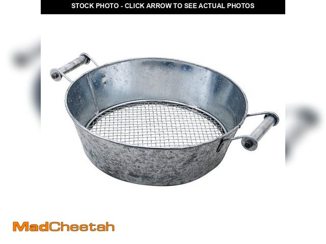 Lot 74-12746421 - ACHLA DESIGNS 19 in. W 150 oz. Capacity Galvanized Steel Compost Sifter - UNUSED