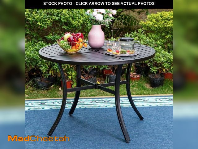 Lot 74-12584920 - PHI VILLA Round Metal Outdoor Dining Table - UNUSED