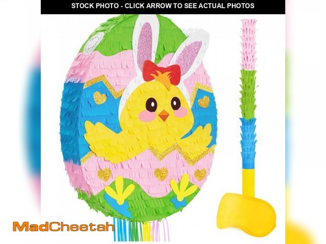 Lot 74-11558820 - WERNNSAI Easter Egg PiÃ±ata - Easter Bunny PiÃ±ata with Blindfold and Stick Easter Chick PiÃ±ata for...