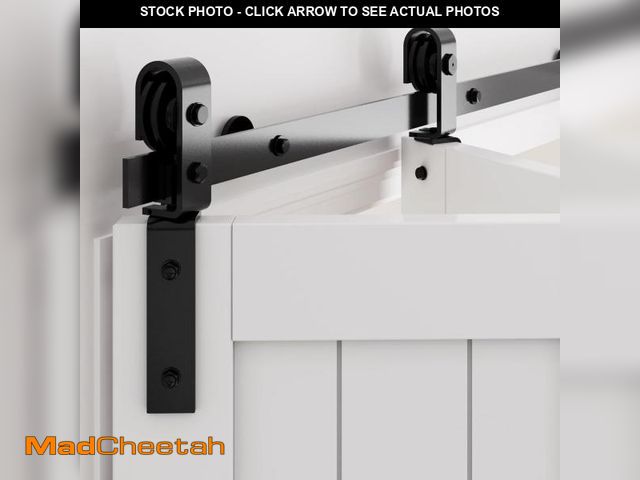Lot 74-12188952 - WINSOON 60" Bifold Barn Door Hardware: Smooth Quietly Bi-fold Sliding Door Hardware for 56" Closet D...