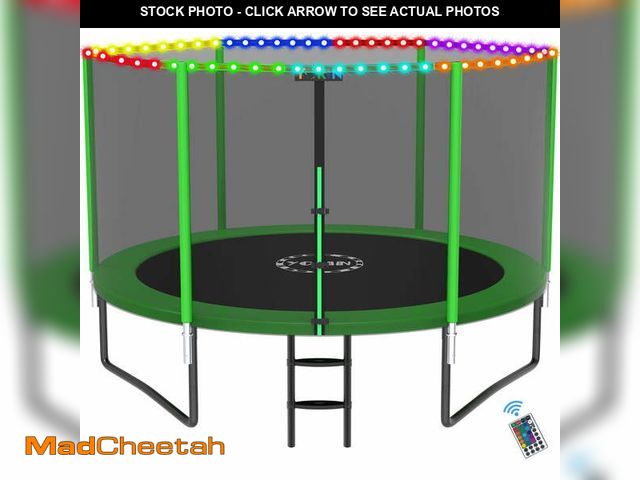 Lot 74-13775763 - YORIN Trampoline for 2-3 Kids, 8 FT Trampoline for Adults with Enclosure Net, Ladder, Light, 800LBS ...
