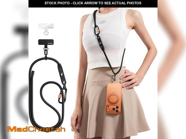 Lot 74-12332785 - TORRAS Phone Lanyard with Hanging Loops, Durable Carabiner, Adjustable Anti Theft Phone Strap Crossb...