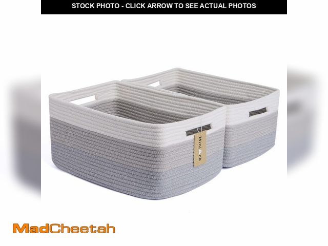 Lot 74-14337184 - MiniArk Large Storage Baskets for Shelves, 17 x 13 x 7.5Ã¢â¬Â Closet Organizers Bins for Clothes B...