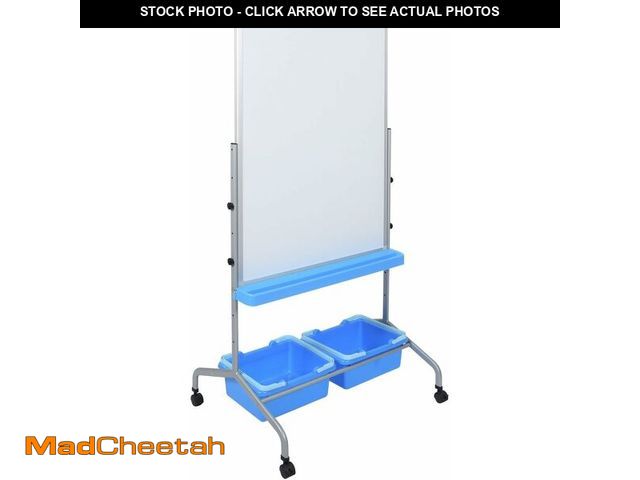 Lot 74-12366160 - LUXOR Classroom Chart Stand with Storage Bins - UNUSED