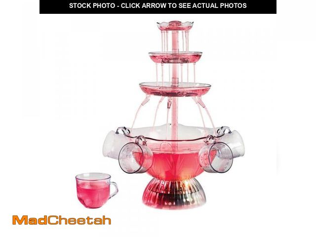 Lot 74-12424809 - Nostalgia 3-Tier 1.5-Gal Vintage Collection Lighted Party Chocolate Fountain in Clear - UNUSED