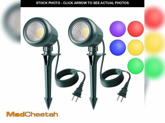 Lot 74-12701415 - Halloween Spotlights Outdoor, 120V Plug-in Christmas Spot Light, 5000K LED Landscape Lighting with 5...