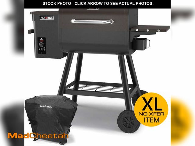 Lot 74-13607743 - PARGRILL 467 sq.in Wood Pellet Grill &amp; Smoker, Bronze Black BBQ Grill with Cover - USED