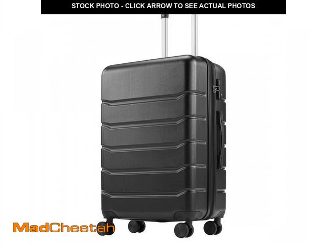 Lot 74-12513694 - edx 24 Inch Hardside Expandable Luggage with Spinner Wheels, Checked-Medium Lightweight Expandable R...