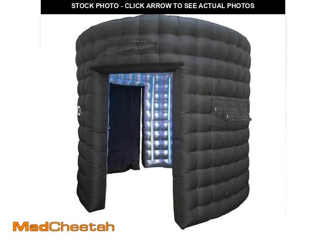 Lot 74-12574794 - Inflatable Photo Booth Enclosure 10x10x9FT for 360 Photo Booth Machine, Portable 16 Colors LED Dimma...