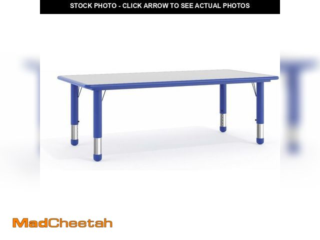 Lot 74-13582336 - (MISSING LEGS) Flash Furniture Wren Adjustable Classroom Activity Table for School and Home, Plastic...