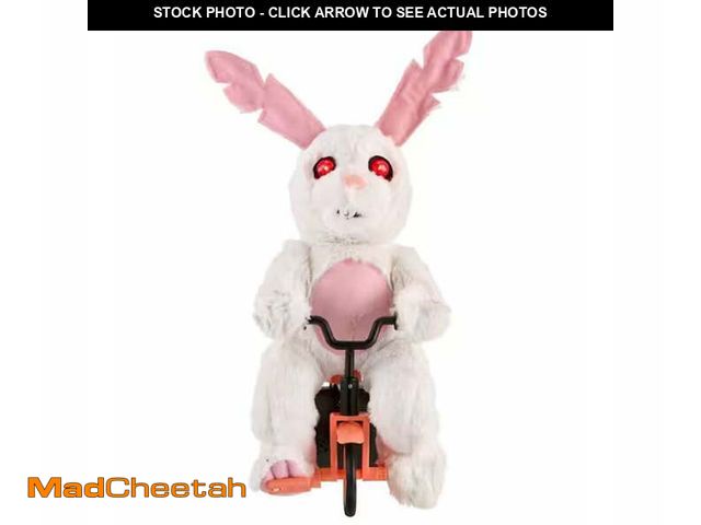 Lot 74-12772663 - Animated Plush Spooky Rabbit on Tricycle - USED