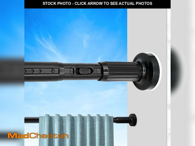 Lot 74-13778193 - GIRACOA One-Push Tension Curtain Rod, 39-173 Inches Extra Long No Drill Adjustable Spring Rod, Heavy...