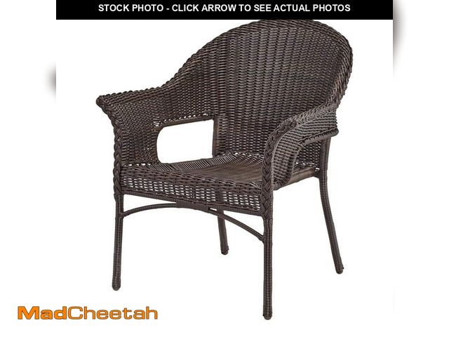 Lot 74-14313264 - StyleWell Emerald View Brown Wicker Outdoor Stack Lounge Chair - UNUSED