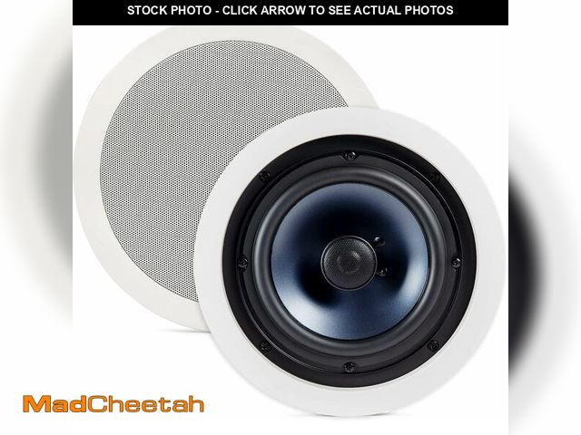 Lot 74-14068335 - Polk Audio RC80i 2-Way Premium In Ceiling Speakers 8" Round (Set of 2) Perfect for Damp and Humid In...