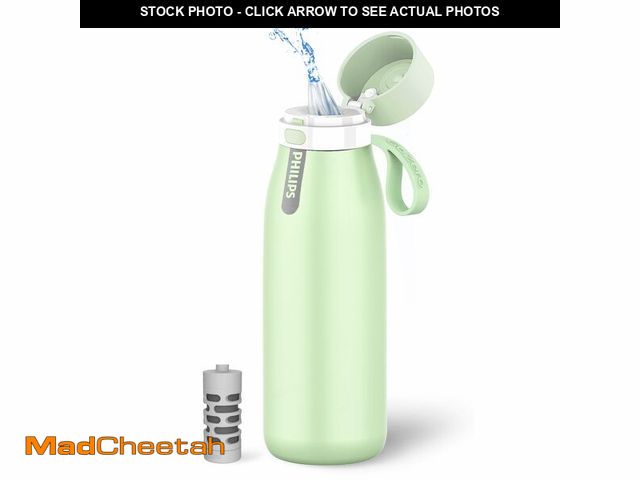 Lot 74-14212411 - PHILIPS Water Bottle with Filter, Filter Water Bottle Stainless Steel with GoZero Everyday BPA-Free ...