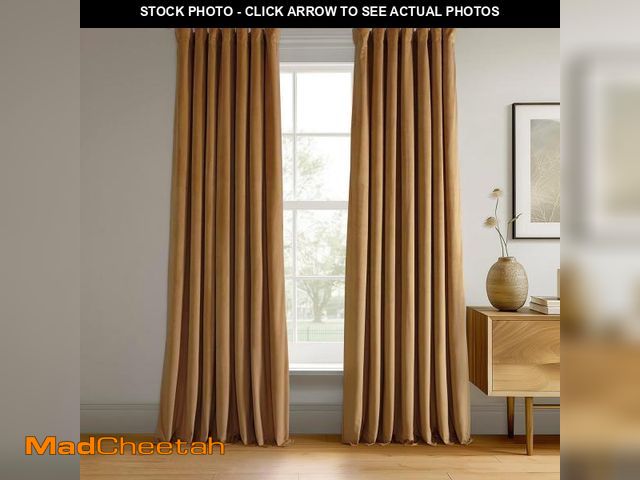 Lot 74-12396734 - HPD Half Price Drapes Signature Velvet Thermal Blackout Curtains for Living Room 108 Inch Long (1 Pa...