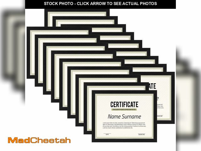 Lot 74-13964323 - PHAREGE 8.5 x 11 Certificate Picture Frames Bulk Set of 18, Black Photo Frames for Diploma, Document...