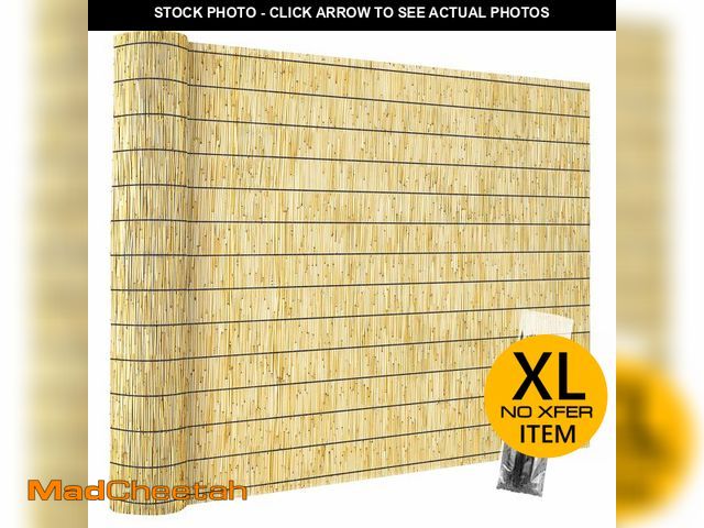 Lot 74-12566899 - Natural Reed Fencing Rolls,5.5FT X 16.4FT Reed Screen Curtain Fence Covering Privacy Bamboo for Outd...