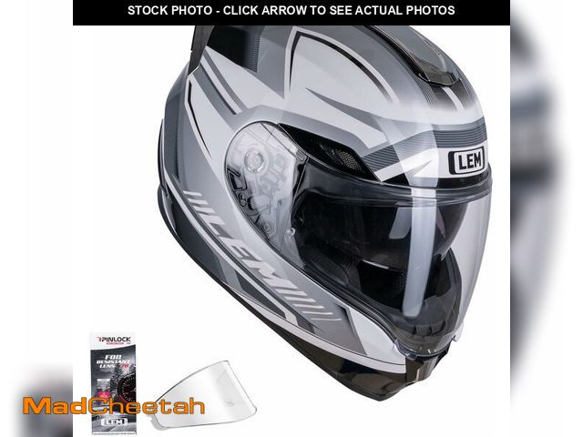 Lot 74-14599465 - LEM Motorcycle Helmets Full Face, Helmets for Men DOT Certified, PINLOCK &amp; DVS Dual Vision, Moto...