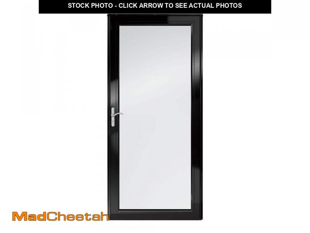 Lot 74-12414151 - (MISSING HANDLE) Andersen 3000 Series Full View Interchangeable Storm Door charcoal grey 36 x 80 - U...