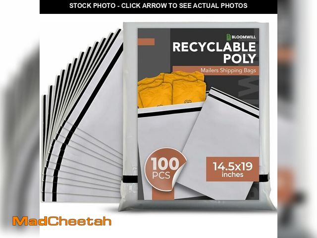 Lot 74-13039797 - BLOOMWILL Poly Mailers - 100 Pcs 14.5"x19" Large Mailing Envelopes, Self-Adhesive Plastic Envelopes,...