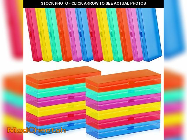 Lot 74-12602633 - Fainne 24 Pcs Plastic Pencil Case Bulk Pencil Boxes Plastic Stationery Case Frosted Pen Box Pen Hold...