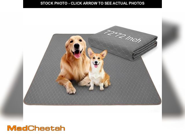 Lot 74-14205071 - 1-Pack 72"x72" Extra Large Reusable Dog Pad, Non-Slip Waterproof Washable Pet Pee Pad for Potty Trai...