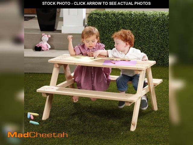 Lot 74-14243116 - turtleplay Wood Picnic Table For Kids - UNUSED