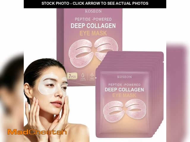 Lot 74-14269194 - koseon Collagen Eye Mask, New 7 PCS Peptide Collagen Eye Mask, Deep Hydrating Under Eye Patches for ...