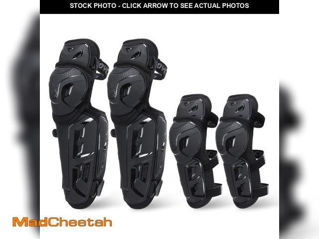Lot 74-12312621 - SCOYCO Motorcycle Knee Guards for Men - CE Level 1 Motocross Knee and Elbow Pads Protective Gear Arm...