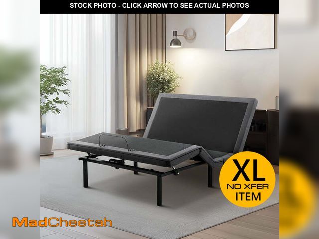 Lot 74-12987624 - edx Adjustable Bed Frame, Individually Tilting Head and Foot with 2 USB Ports, Wireless Remote, Quie...
