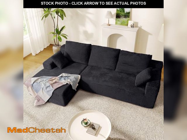 Lot 74-12375994 - Modern L-Shaped Sectional Sofa for Living Room  106  Modular Free Combination Sofa  Oversized 3-Seat...
