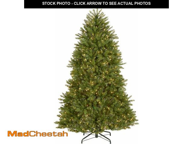 Lot 74-13419054 - National Tree Company 7 ft Pre-Lit Dunhill Fir Full Artificial Christmas Tree, 700 Clear Lights, 2,1...