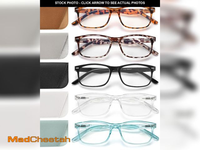 Lot 74-11551921 - JOLISU 5 Pack Reading Glasses for Women/Men Spring Hinges Lightweight Readers Glasses,Blue Light Rea...