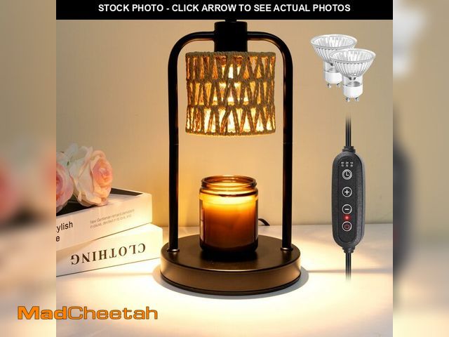 Lot 74-14295483 - Candle Warmer Lamp with Timer Light: Electric Wax Melt Warming Dimmable for Yankee Candles Large - B...