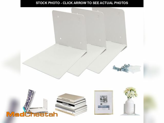 Lot 74-14385453 - STORAGE MANIAC Invisible Floating Bookshelves Wall Mounted White - UNUSED