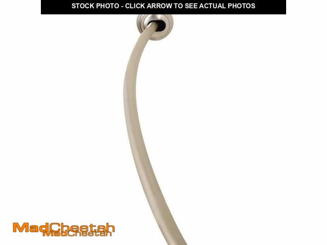 Lot 74-11649988 - Zenna Home NeverRust 50 in. to 72 in. Aluminum Dual Mount Curved Shower Curtain Rod in Brushed Nicke...