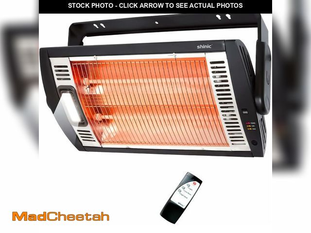 Lot 74-13710503 - Shinic Garage Heater, 1500W Ceiling Mounted Shop Heater with Remote Control, 5 Mode Settings, 90ÃÂ°...