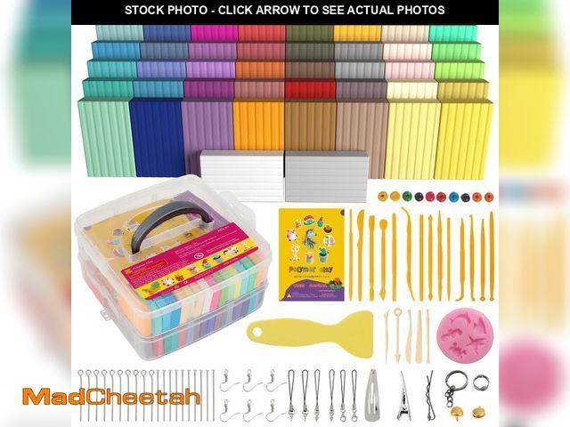 Lot 74-12704842 - Polymer Clay 50 Colors, Modeling Clay for Kids DIY Starter Kits, Oven Baked Model Clay, Non-Sticky M...