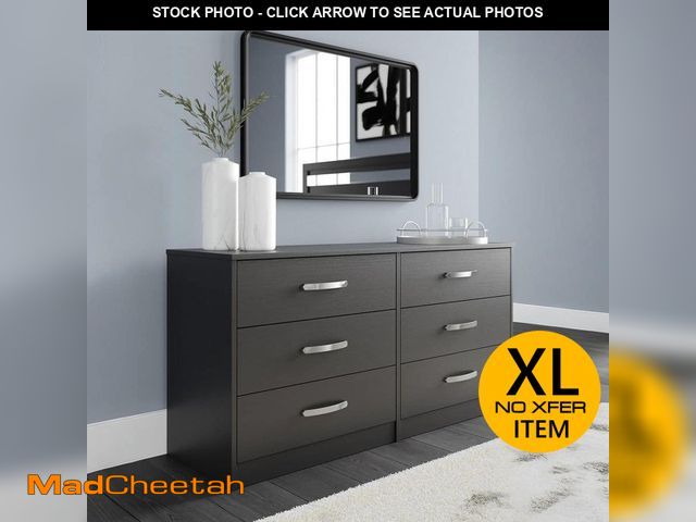 Lot 74-14345414 - Signature DESIGN BY ASHLEY Finch Black 6 Drawer 59 in. Dresser - UNUSED