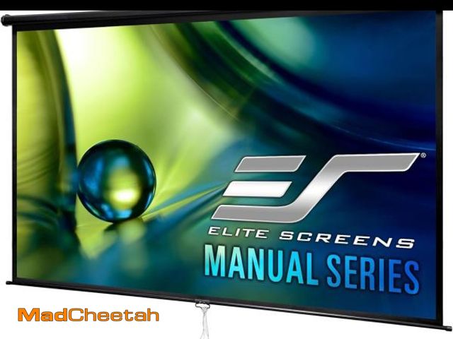 Lot 74-12488383 - Elite Screens Manual Series, 150-INCH 16:9, Pull Down Manual Projector Screen with AUTO LOCK, Movie ...