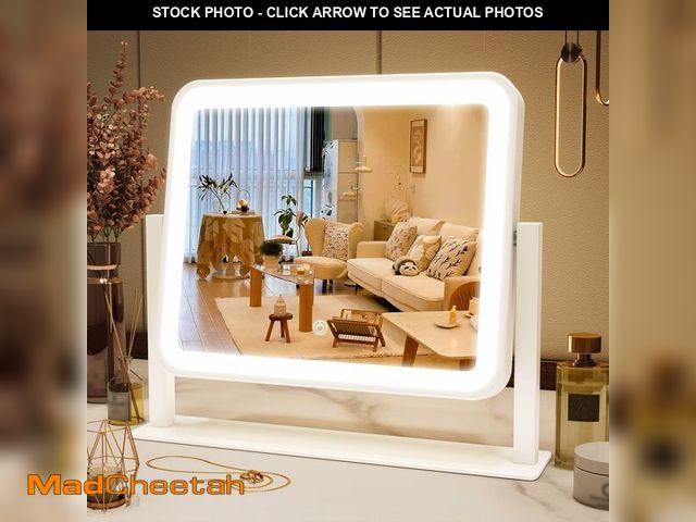 Lot 74-12971992 - FENNIO Vanity Mirror with Lights 14"Ãâ12" Makeup Mirror with Lights,Lighted Vanity Mirror Tableto...